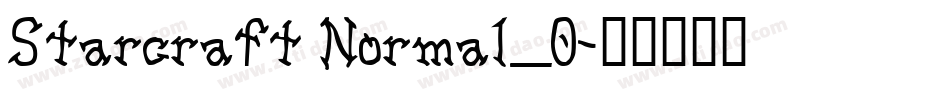 Starcraft Normal_0字体转换